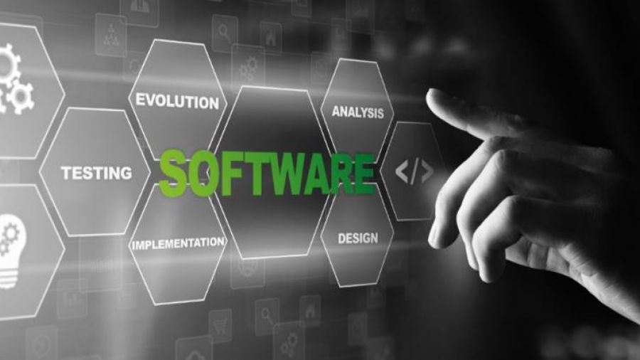 A finger touch on a software screen