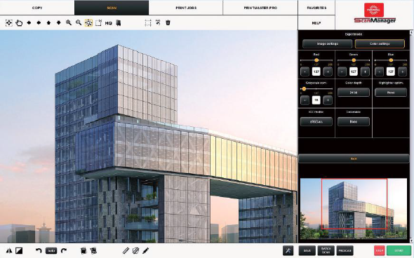 Rowe Scan Manager interface