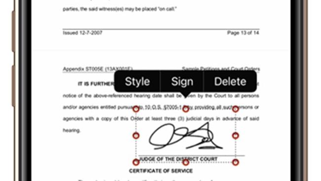 powerful pdf editing anywhere showing a signature